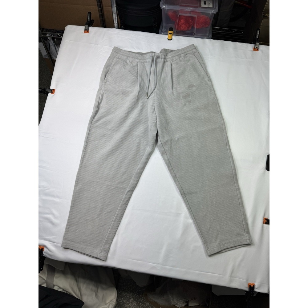 Bming by Beams Mens Ash Gray / White Corduroy Pants With Lace Size X-Large #239